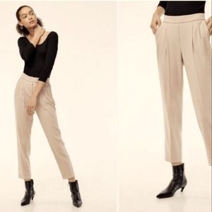 Aritzia Babaton Cohen cropped pant,size 10,gold camel (beige/tan)